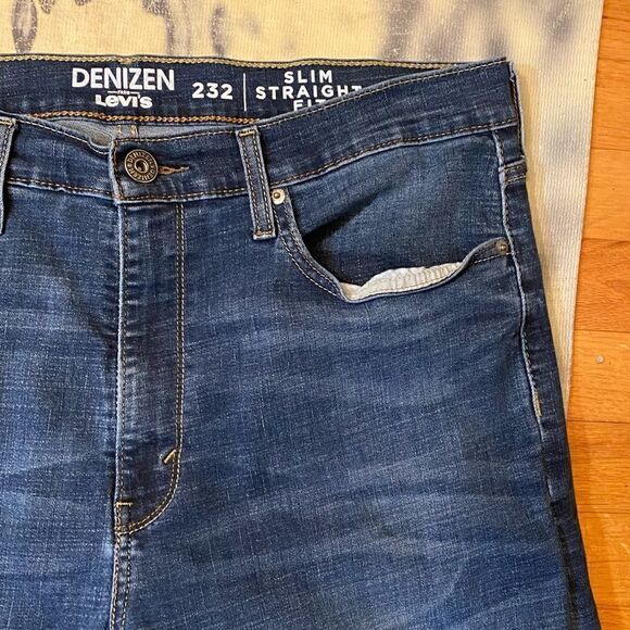 Levi’s Denizen Slim Straight Fit Blue Jeans size 36x34see pics re measurements - Picture 12 of 14